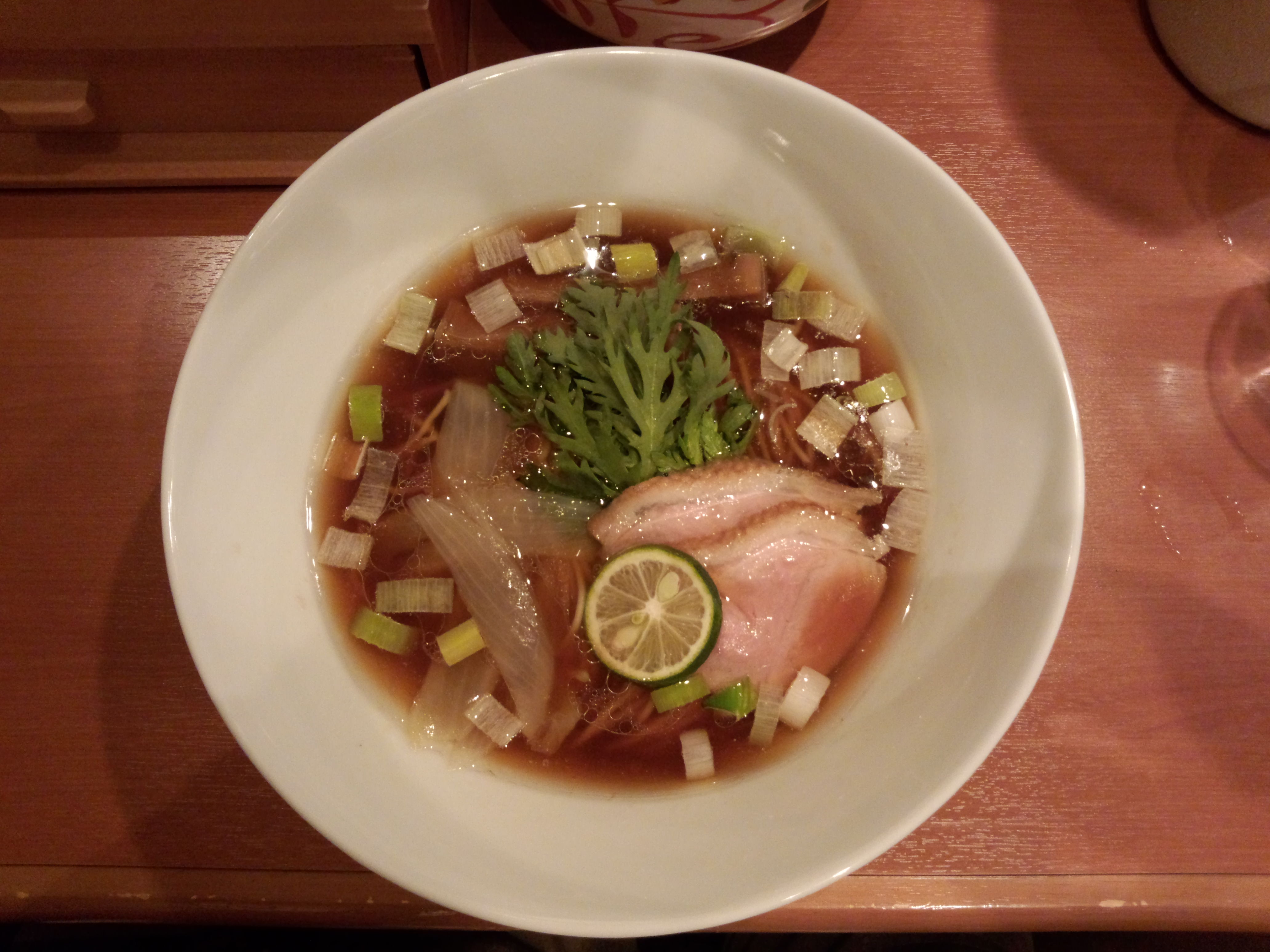 鴨そば(細麺)