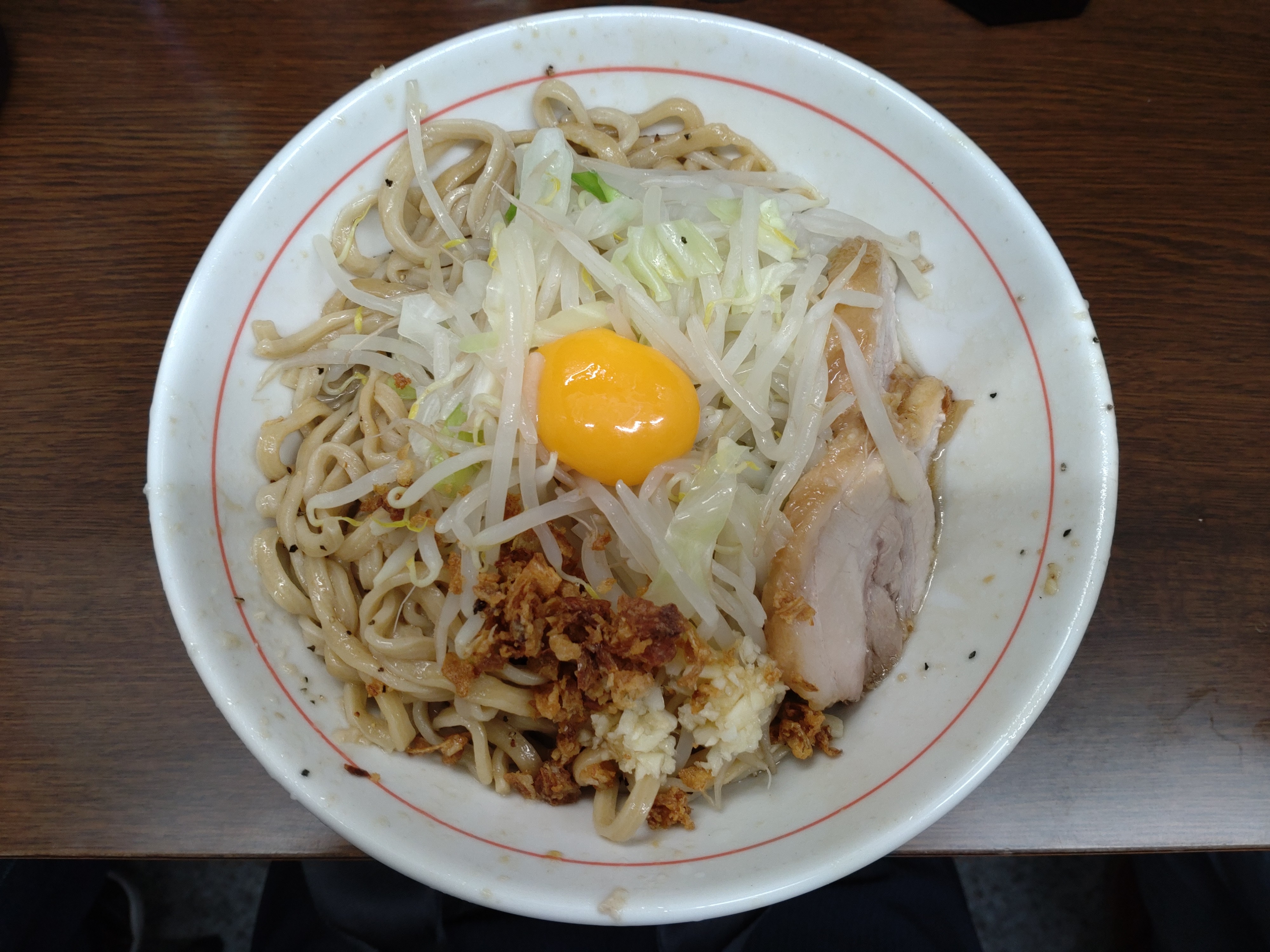 小ラーメン(豚2枚)／汁なし